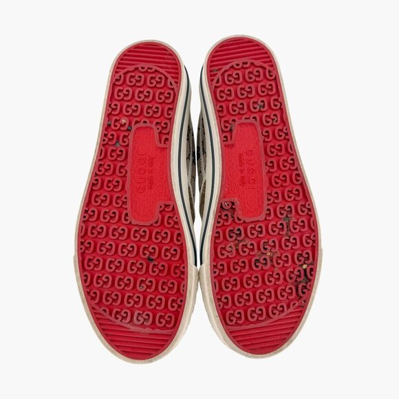 Gucci Tennis 1977 Beige GG Canvas Slip On Sneakers Shoes Size 37 US 7 Women's - Picture 12 of 13